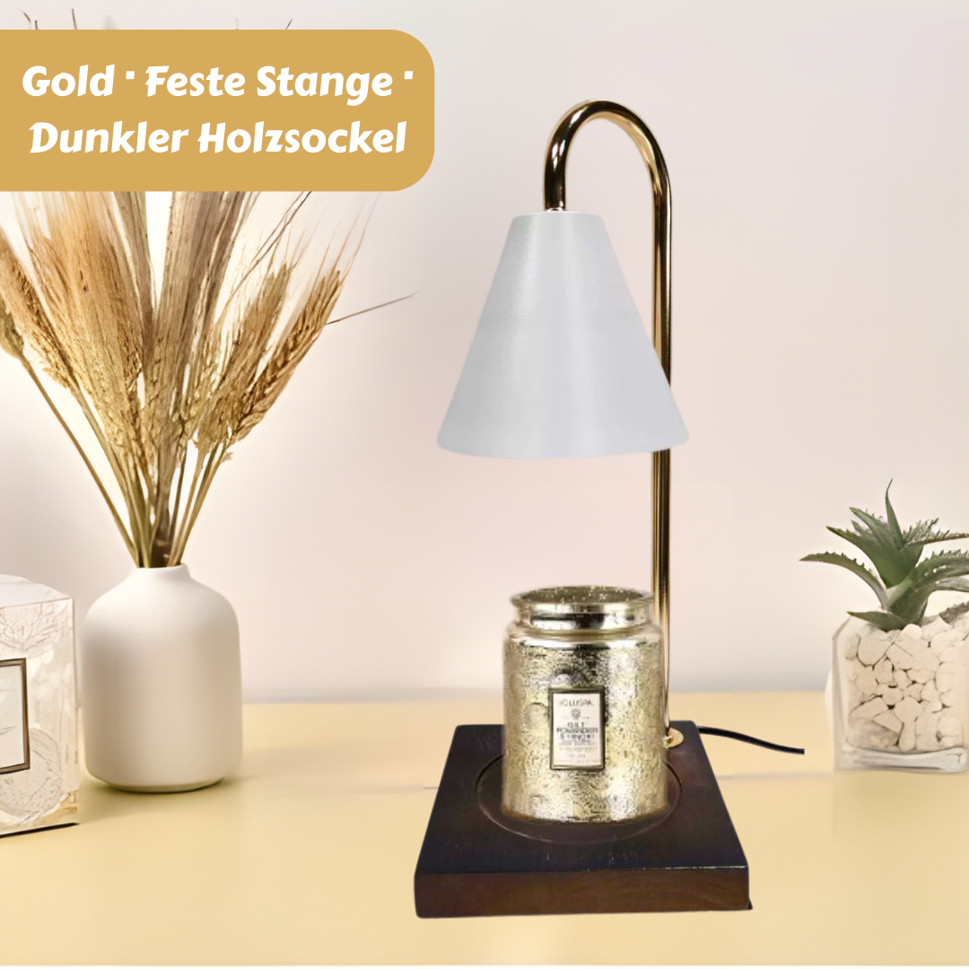 Weiß / Dunkle Holzoptik / Feste Stange (satiniert)