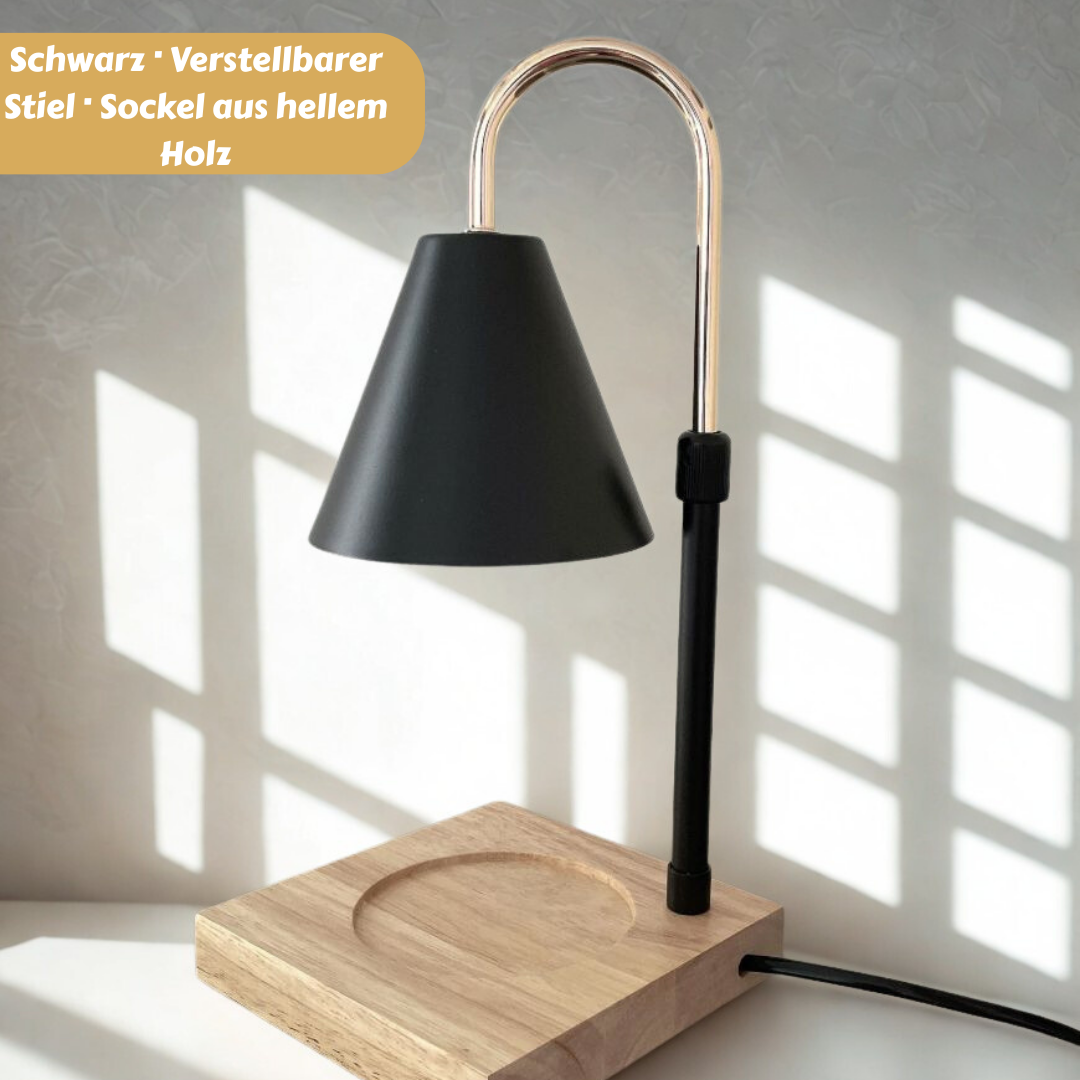 Schwarz / Helle Holzoptik / höhenverstellbarer Ständer