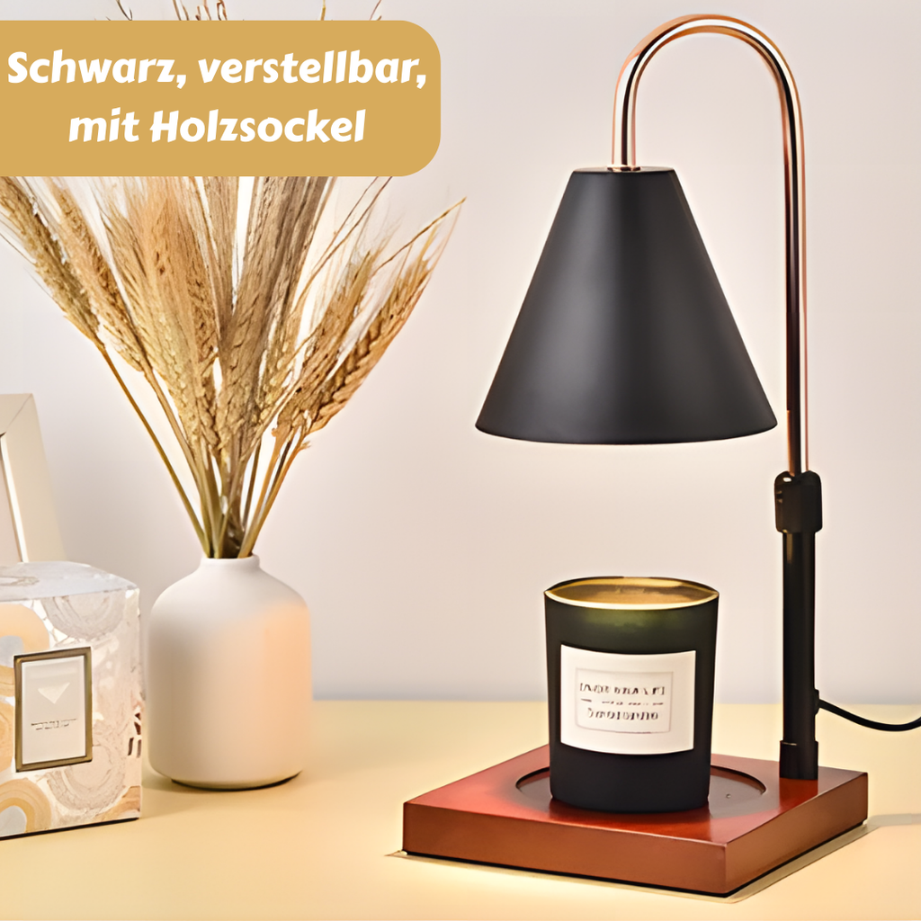 Schwarz / Dunkle Holzoptik / höhenverstellbarer Ständer