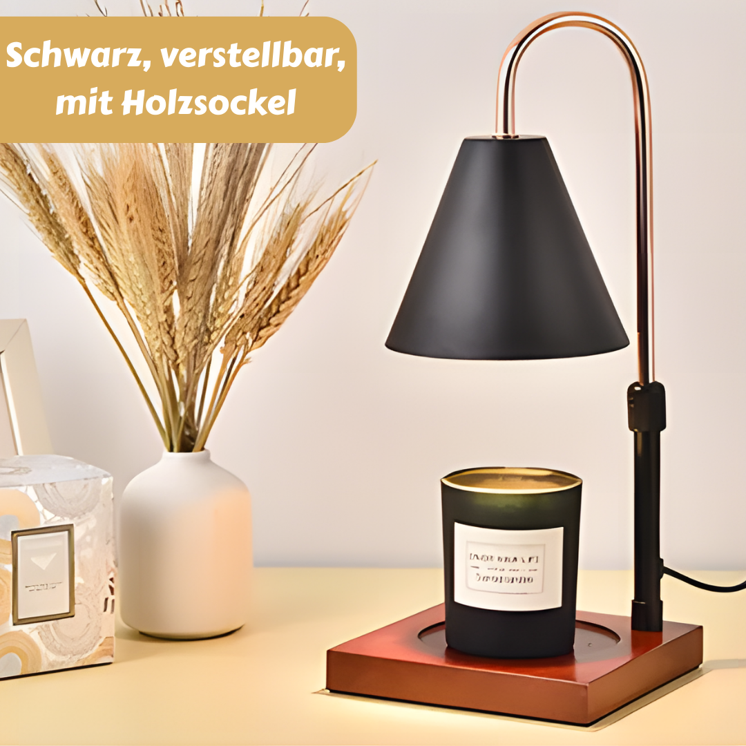 Schwarz / Dunkle Holzoptik / höhenverstellbarer Ständer